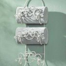 DISTRESSED WHITE TOWEL HOLDER