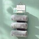 FLORAL TILED TOWEL RACK
