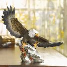 EAGLE'S SOFT LANDING IN SNOW