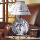 WOLF IN A SNOWY FOREST LAMP	