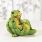 FROG FAMILY FIGURINE