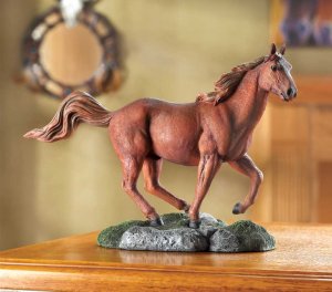 RUNNING HORSE FIGURINE