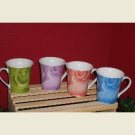 Rose Design Mugs (4)