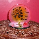 "I Love You, Mom" Plaque / Candleholder