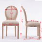 French Style Linen Upholstered Dining Chair with Wood Legs set of 2 | Ovonize Home Store