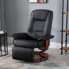 HOMCOM Swivel Recliner Chair with Footrest, 145° Recline & PU Leather HOMCOM Swivel Recliner Chair with Footrest, 145° Recline & PU Leather