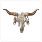 Bull's Skull Wall Clock