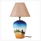Howling Wolf Lamp