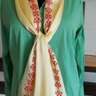 A scarf is womanish from silk with embroidery