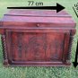 Vintage Moroccan Large Carved Cedar Chest, Rustic African Farmhouse Wooden Trunk, free shipping