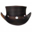 Cowhide Leather Premium Quality Steampunk Hat
