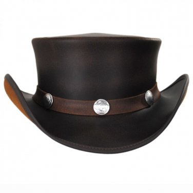 Cowhide Leather Premium Quality Steampunk Hat