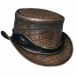 Crocodile Skin Texture Voodoo Hatter Steampunk Hat With Eye Band