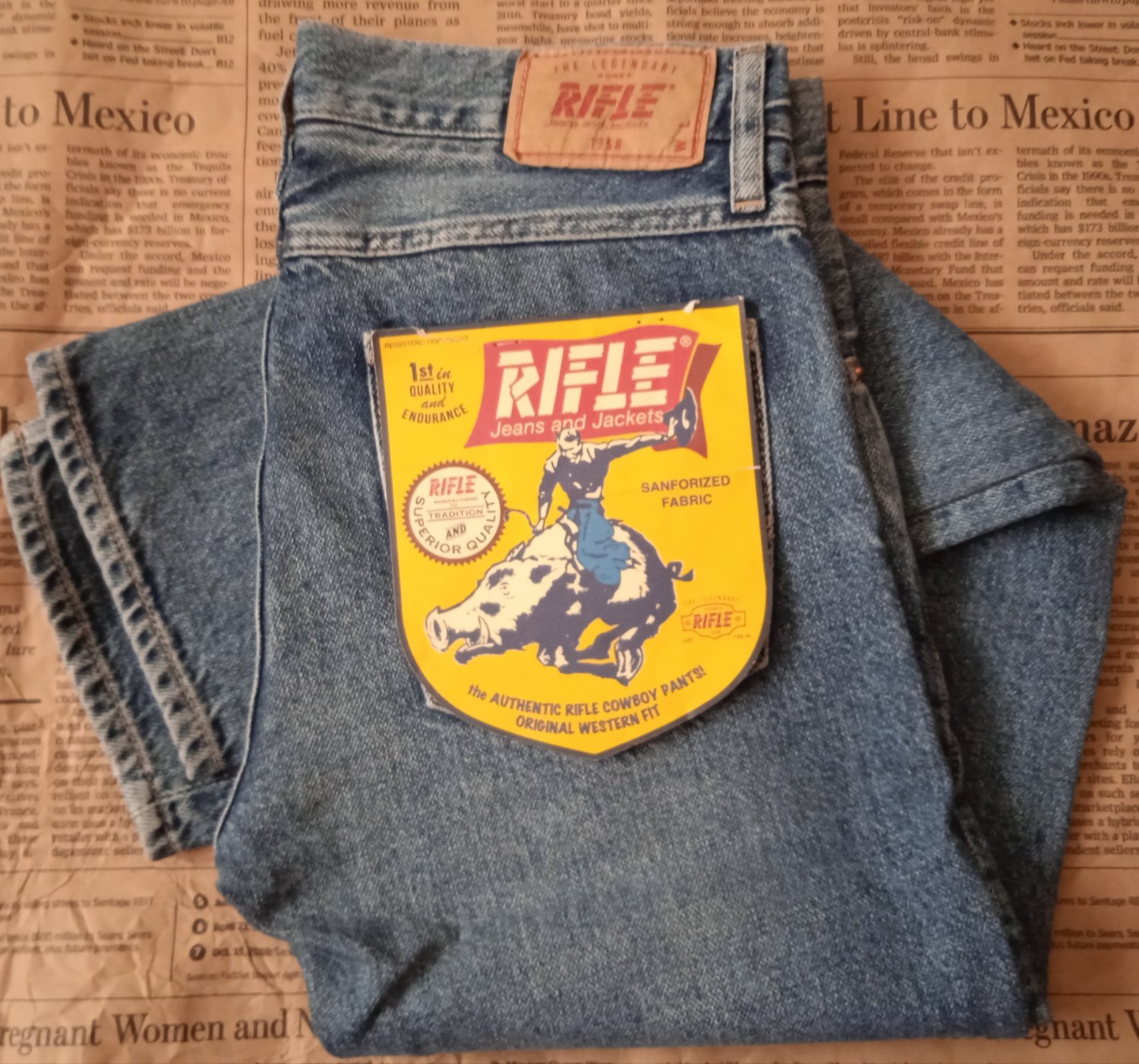 Rifle Jeans / 100% Cotton / High Waist / Slim