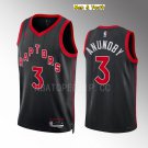 men's & youth Basketball Team Uniform #3 OG Anunoby Jerseys 2023 Black Statement Edition Shirts