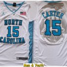 men's & youth Basketball Team Uniform #15 Vince Carter Jerseys White North Carolina College Shirts