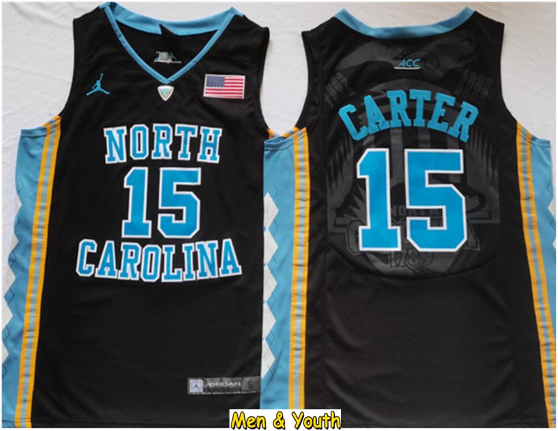 men's & youth Basketball Team Uniform 15 Vince Carter Jerseys Black