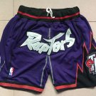 men's Toronto Raptors Shorts Purple Just Don Mesh Zipper Pocket Basketball adult Pants