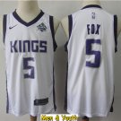 men's & youth Basketball Team Uniform #5 De'Aaron Fox Jerseys White Association Editon Shirts