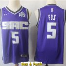 men's & youth Basketball Team Uniform #5 De'Aaron Fox Jerseys Purple Icon Editon Shirts