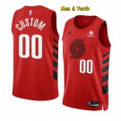 men's & youth Basketball Trail Blazers Uniform #00 Custom name number Jerseys 2023 Red Shirts