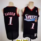 men's & youth Basketball Team Uniform #1 James Harden Jerseys Throwback Black Classics Shirts