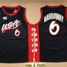 men's & youth USA Dream III Basketball Uniform #6 Penny Hardaway Jerseys Navy 1996 Olympics Shirts