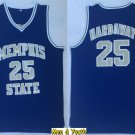 men's & youth Basketball Team Uniform #25 Penny Hardaway Jerseys Blue Memphis State College Shirts
