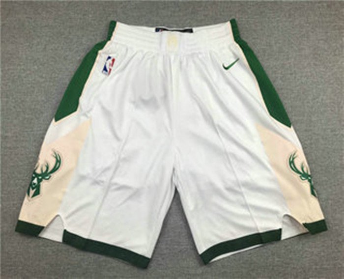 men's Milwaukee Bucks Shorts White Association Edition Mesh Basketball Game adult Pants