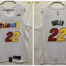 men's & youth Basketball Team Uniform #22 Jimmy Butler Jerseys 2022-23 White City Edition Shirts