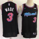 men's Basketball Team Uniform #3 Dwyane Wade Jerseys Black City Edition adults Shirts