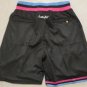 men's Miami Heat Shorts Just Don Black Mesh Zipper Pocket Basketball adult Pants