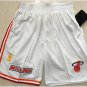 men's Miami Heat Shorts Throwback White Mesh Basketball adults Pants