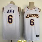 men's & youth Basketball Team Uniform #6 Lebron James Jerseys 2021 White Association Edition Shirts