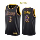 men's & youth Basketball Team Uniform #6 Lebron James Jerseys Black Earned Edition Shirts