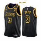 men's & youth Basketball Uniform #3 Anthony Davis Jerseys Black Champions With 2 Patch Mamba Shirts