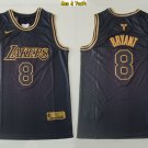 men's & youth Basketball Team Uniform #8 Kobe Bryant Jerseys Black Gold Mamba Forever Legend Shirts
