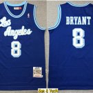 men's & youth Basketball Team Uniform #8 Kobe Bryant Jerseys Throwback Blue Classics Shirts