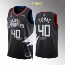 men's & youth Basketball Team Uniform #40 Ivica Zubac Jerseys 2023 Black Statement Edition Shirts