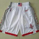 men's Houston Rockets Shorts 2020 White City Edition Mesh Basketball Team Game adults Pants