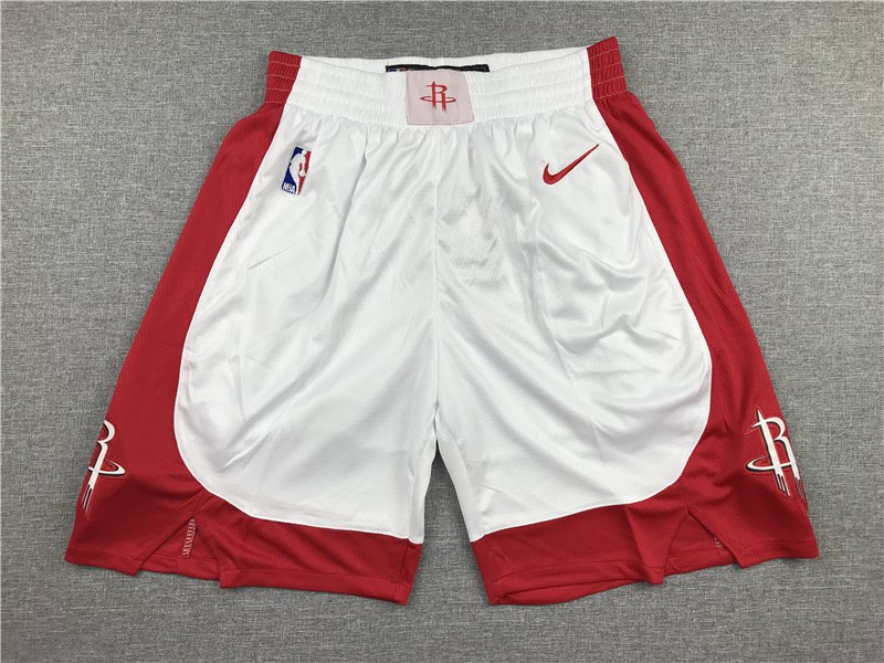 men's Houston Rockets Shorts White Association Edition Mesh Basketball Team Game adults Pants