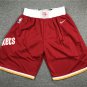 men's Houston Rockets Shorts Red Retro Classic Mesh Basketball adults Pants