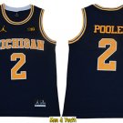 men's & youth Basketball Team Uniform #2 Jordan Poole Jerseys Navy Michigan College Game Shirts