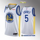 men's & youth Basketball Team Uniform #5 Kevon Looney Jerseys 2023 White Association Edition Shirts