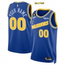 men's & youth Basketball Warriors Uniform #00 Custom name number Jerseys 2023 Royal Classic Shirts