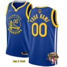 men's & youth Basketball Warriors Uniform #00 Custom name number Jerseys Royal 2022 Finals Shirts