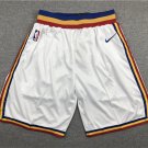 men's Golden State Warriors Shorts White Throwback Mesh Basketball Game adults Pants