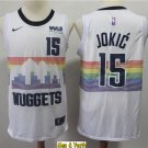 men's & youth Basketball Team Uniform #15 Nikola Jokic Jerseys 2019 White City Edition Shirts