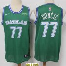 men's & youth Basketball Team Uniform #77 Luka Doncic Jerseys 2021 Green Classic Edition Shirts