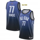 men's & youth Basketball Team Uniform #77 Luka Doncic Jerseys Blue 2023 All-Star Game Shirts